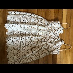 Lace white strapless dress similar to Self Portait